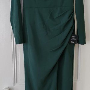 NWT - Lulus Emerald Green Long Sleeve Tulip Maxi Dress - Size L